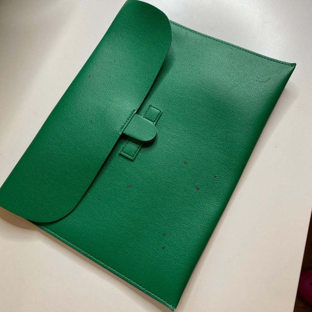 Green Envelope clutch bag